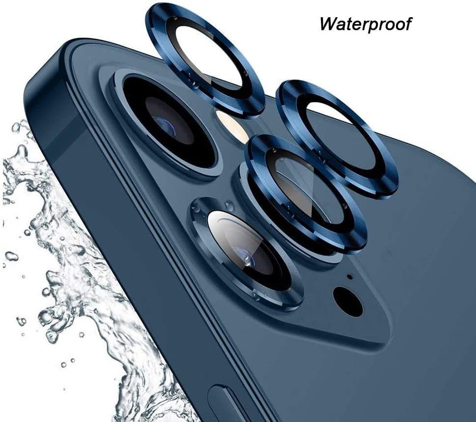 Foto 6 pulgar | Protector De Lente Cámara color Azul Compatible con iPhone 12pro/12pro Max/11pro Aro De Metal
