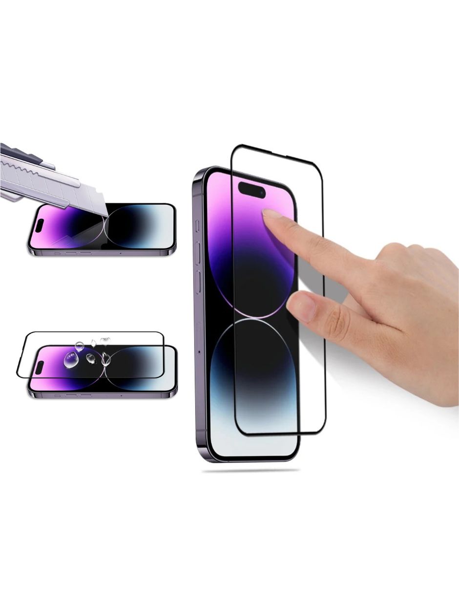 Foto 3 pulgar | Kit Protector de Cristal Templado Ecomlab Transparente Marco de Seguridad Reforzado para Iphone 13 Pro 2 PZAS