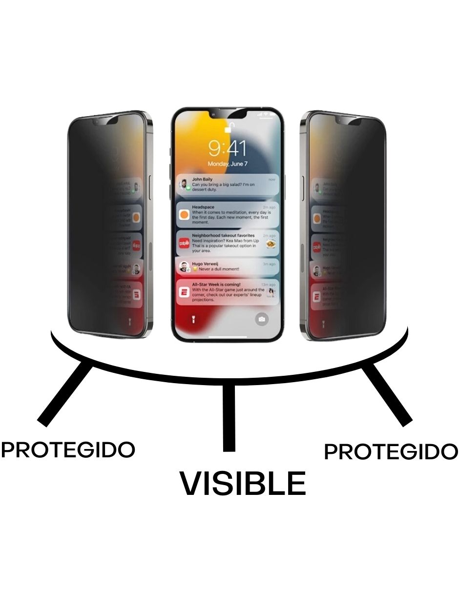 Foto 4 pulgar | Kit de 2 Piezas Protector de Privacidad Cristal Templado Ecomlab para iPhone 14