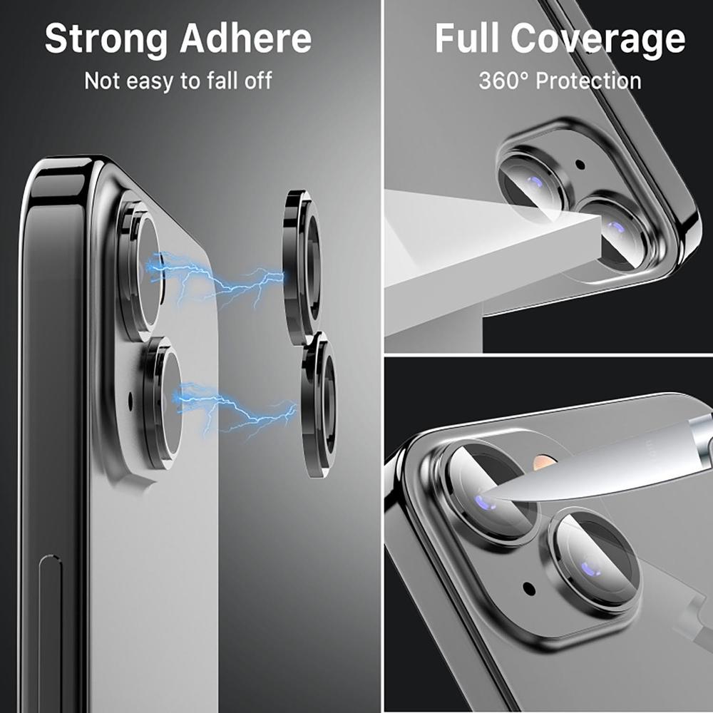 Foto 7 pulgar | Mica Vidrio Mybat Camshield Negro para iPhone 15 y 15 Plus