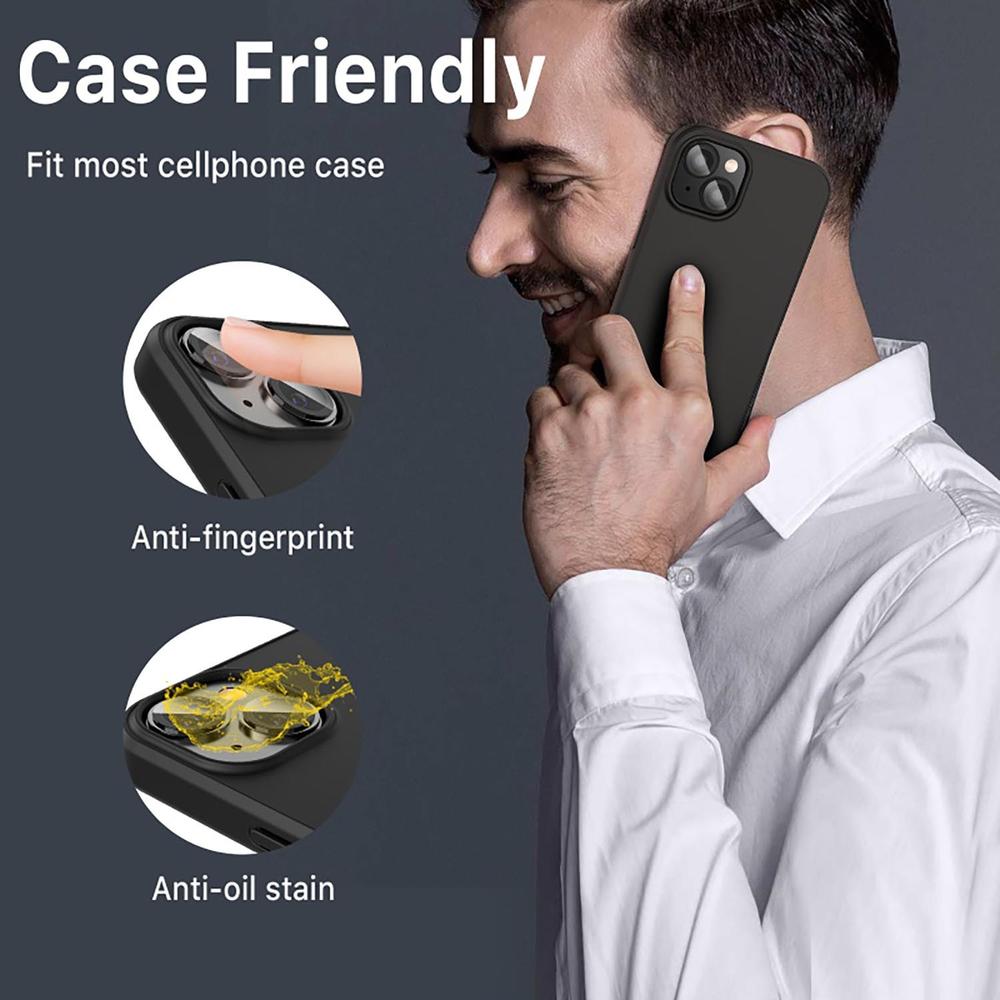 Foto 8 pulgar | Mica Vidrio Mybat Camshield Negro para iPhone 15 y 15 Plus