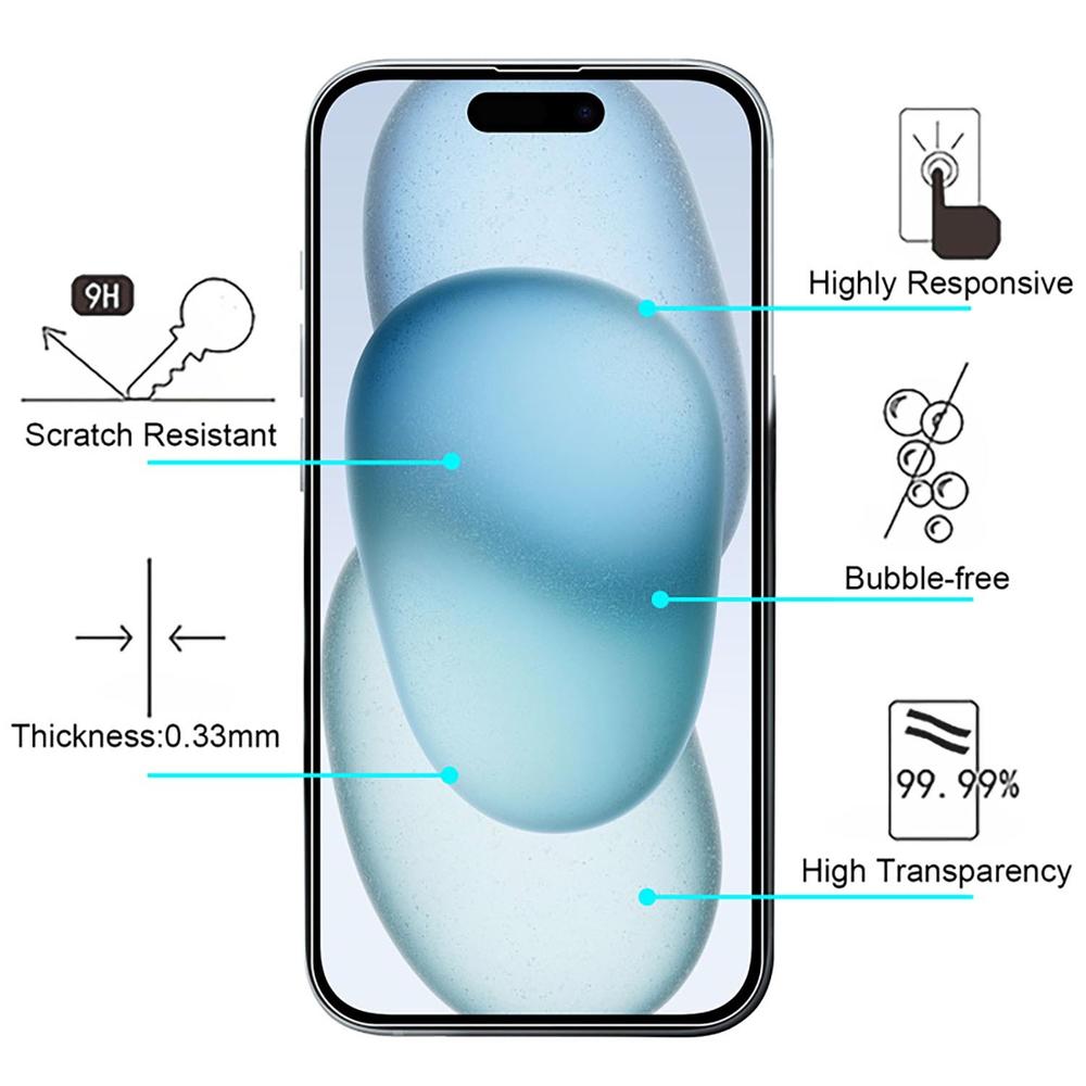 Foto 5 pulgar | Cristal Templado Mybat para iPhone 15