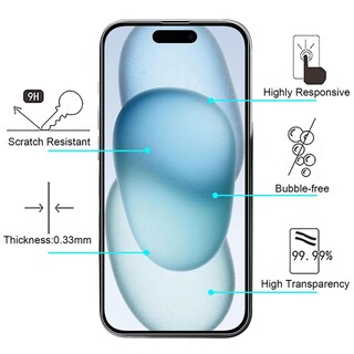 Foto 4 | Cristal Templado Mybat para iPhone 15