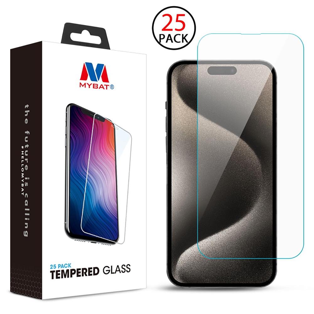 Foto 2 pulgar | Mica Vidrio Mybat Para Iphone 15 Pro Max 25 Piezas Protectora De Pantalla Transparente