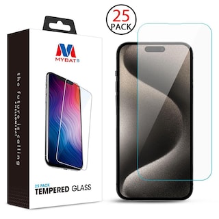 Foto 1 | Mica Vidrio Mybat Para Iphone 15 Pro Max 25 Piezas Protectora De Pantalla Transparente