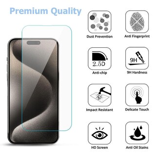 Foto 3 | Mica Vidrio Mybat Para Iphone 15 Pro Max 25 Piezas Protectora De Pantalla Transparente