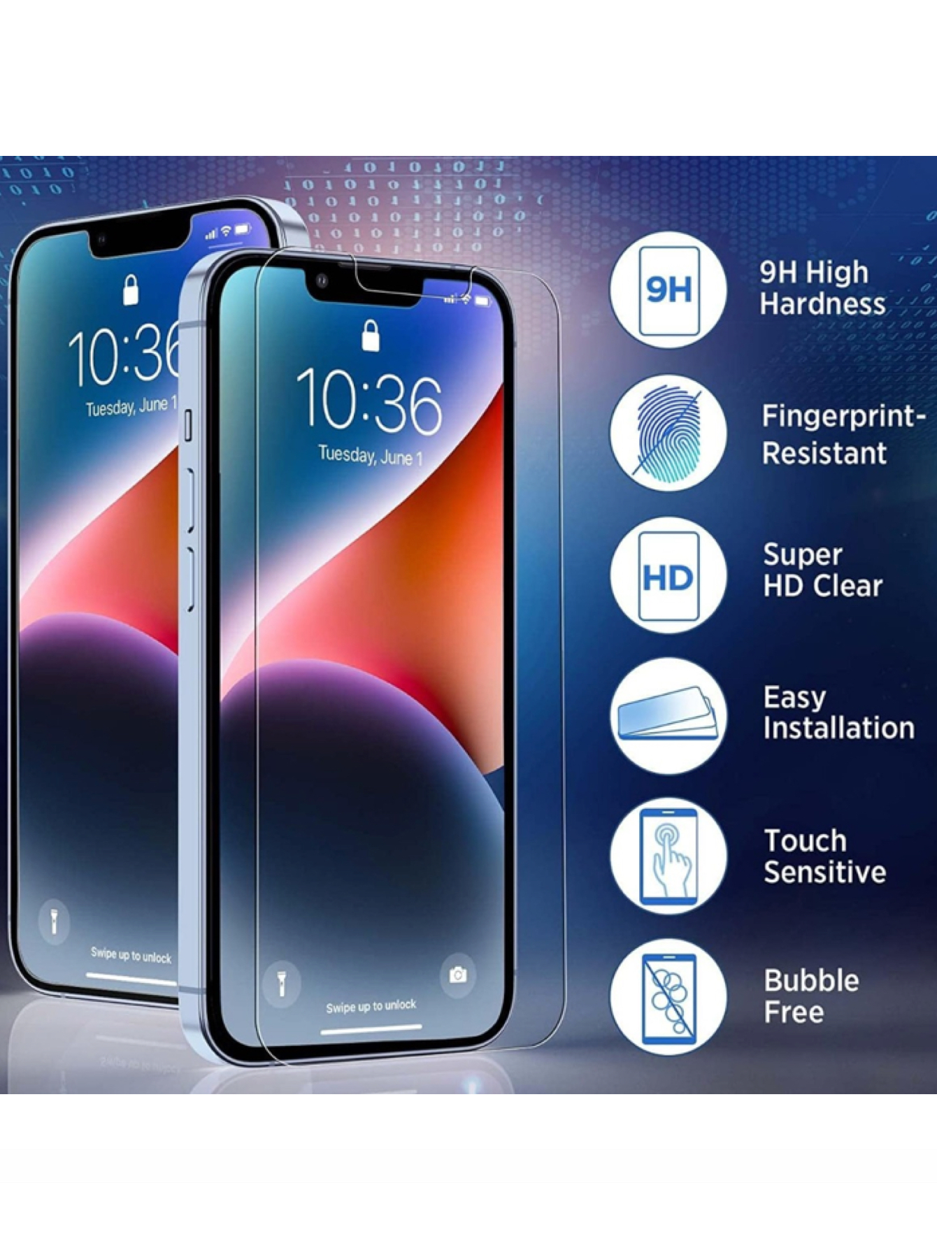 Foto 4 pulgar | Mica de Cristal Templado 9d Oem para iPhone 14 2 Piezas