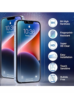 Foto 3 | Mica de Cristal Templado 9d Oem para iPhone 14 2 Piezas