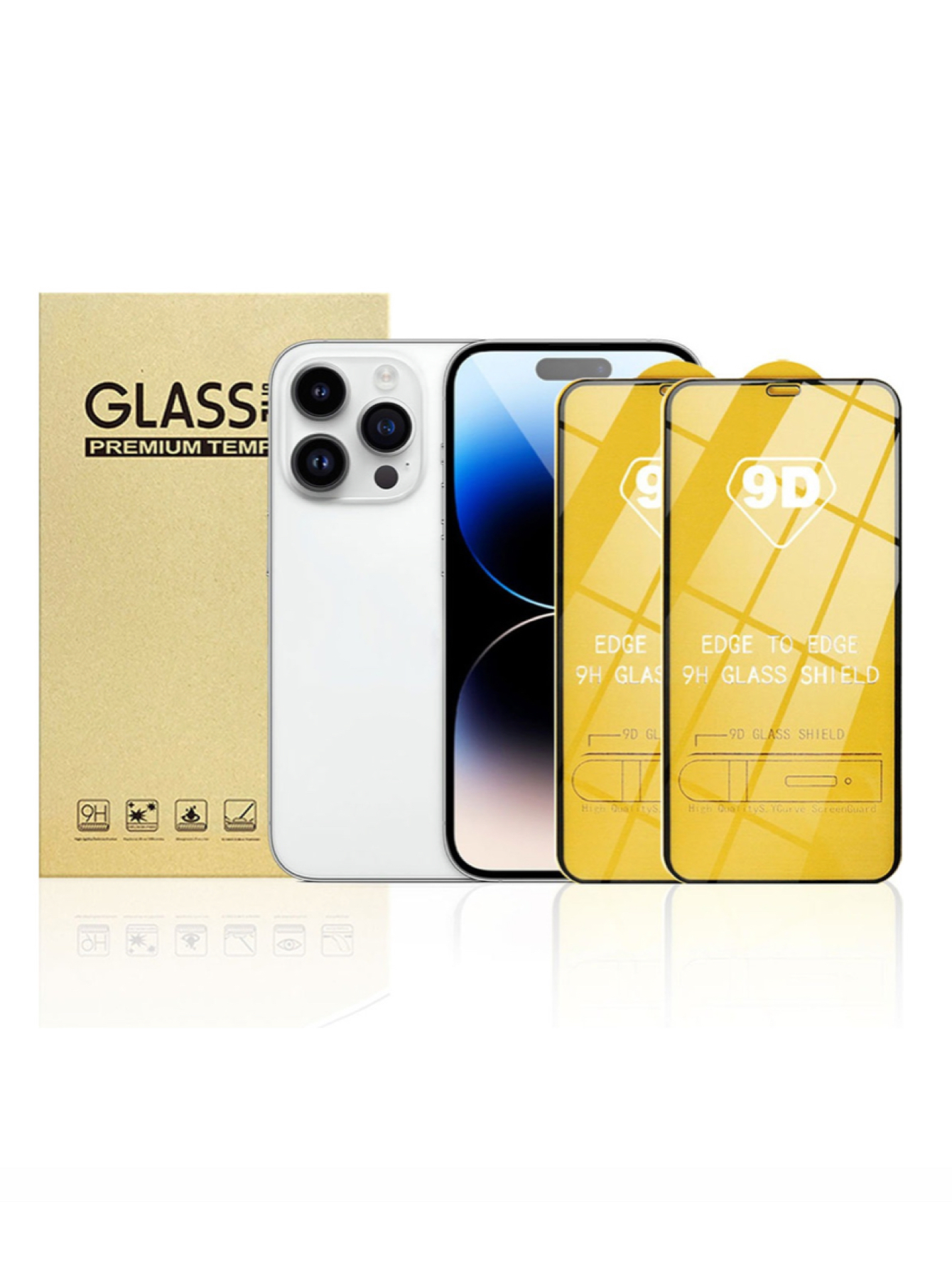 Foto 2 pulgar | Mica de Cristal Templado 9d Oem para iPhone 15 Pro Max 2 Piezas