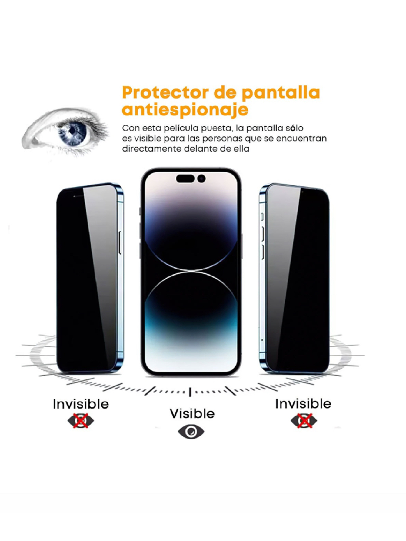 Foto 3 pulgar | Mica Privacidad Cristal Templado 9d Oem para iPhone 15 2 Piezas