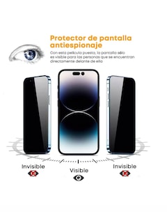 Foto 2 | Mica Privacidad Cristal Templado 9d Oem para iPhone 12 Pro 2 Piezas