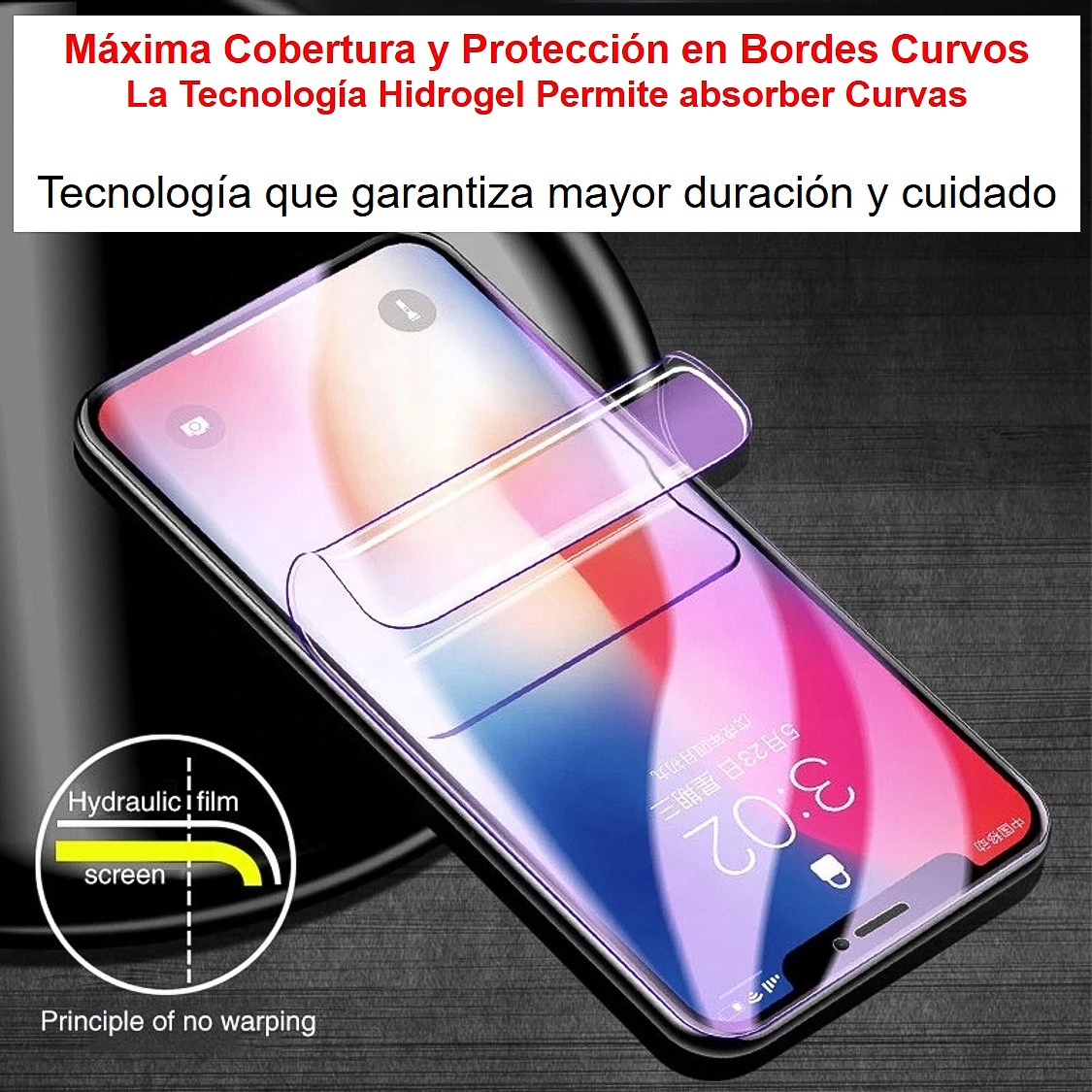 Foto 5 pulgar | Protector de Pantalla de Hidrogel para iPhone XR Pack 3 Piezas - Venta Internacional
