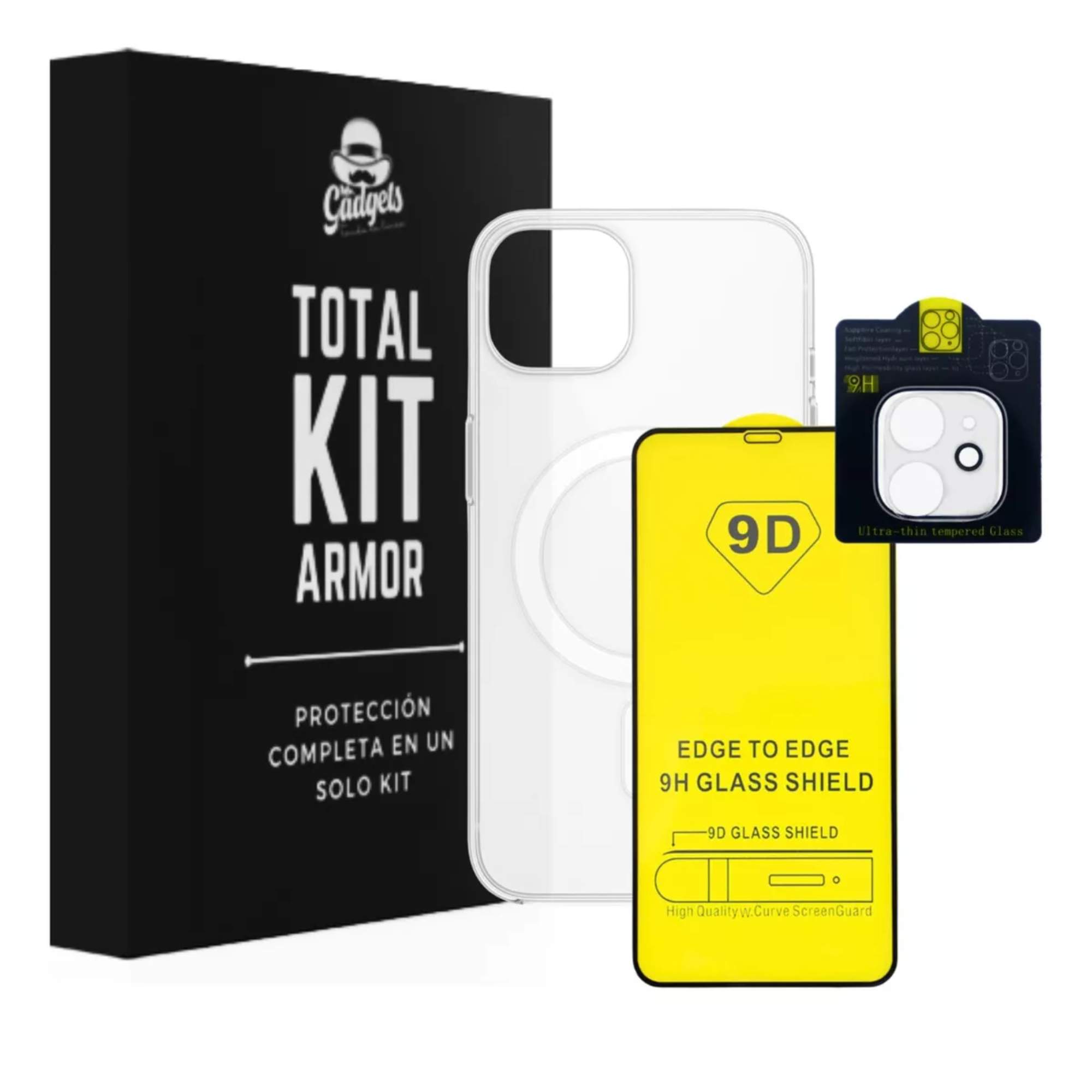 Kit Funda + Mica Pantalla + Mica Cámara Para Iphone Magsafe, Mica Vidrio Templado Para Iphone 13 Pro Max