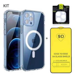 Foto 4 | Kit Funda + Mica Pantalla + Mica Cámara Para Iphone Magsafe, Mica Vidrio Templado Para Iphone 13 Pro Max