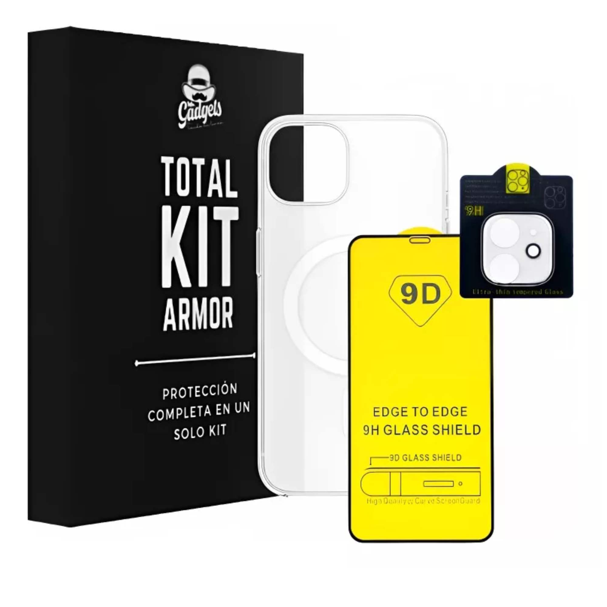 Foto 2 pulgar | Kit Funda + Mica Pantalla + Mica Cámara Para Iphone 11 Magsafe, Mica Vidrio Templado Para Iphone 11