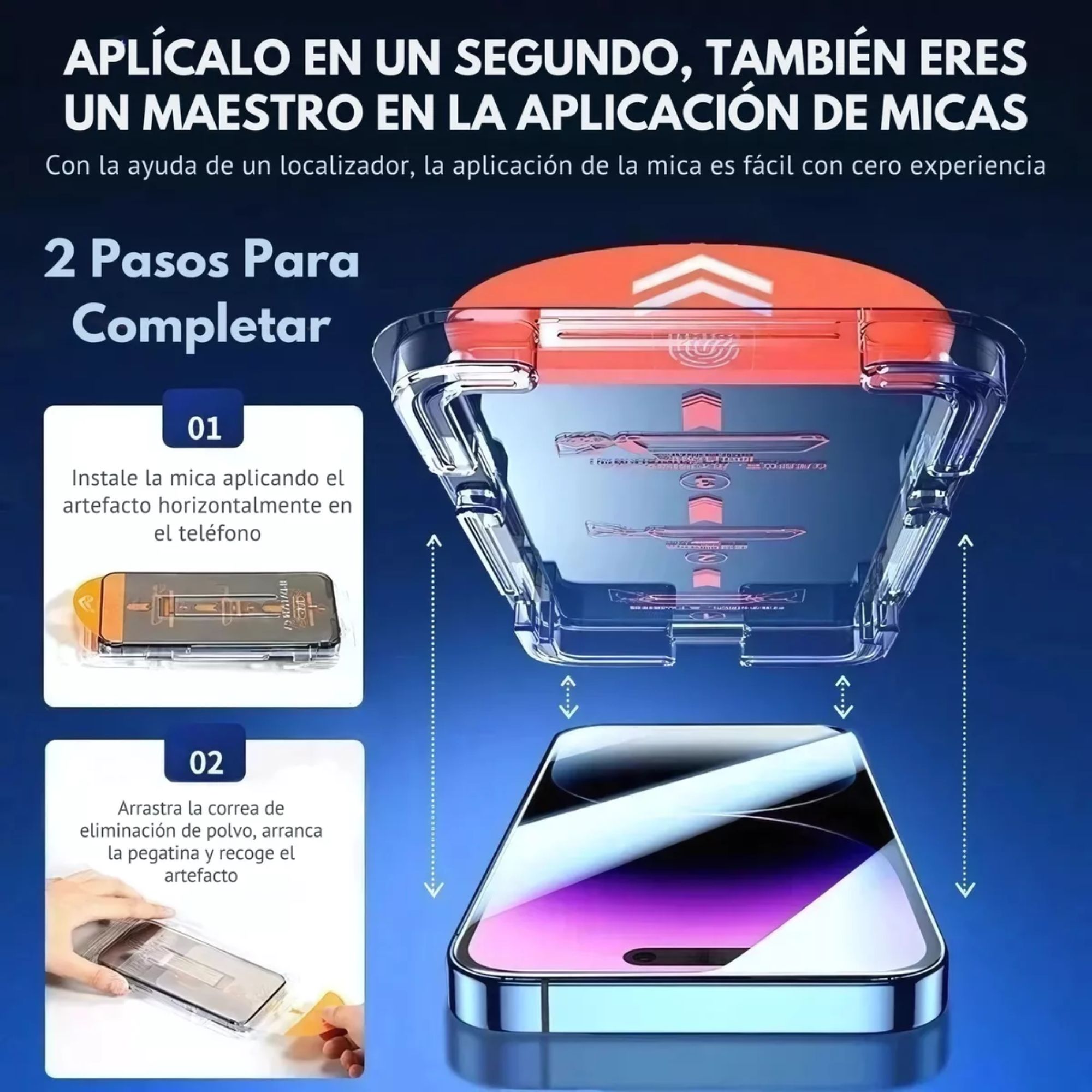 Foto 3 pulgar | Mica Cristal Templado Premium Para Iphone Fácil Instalación Iphone 15 Pro Max