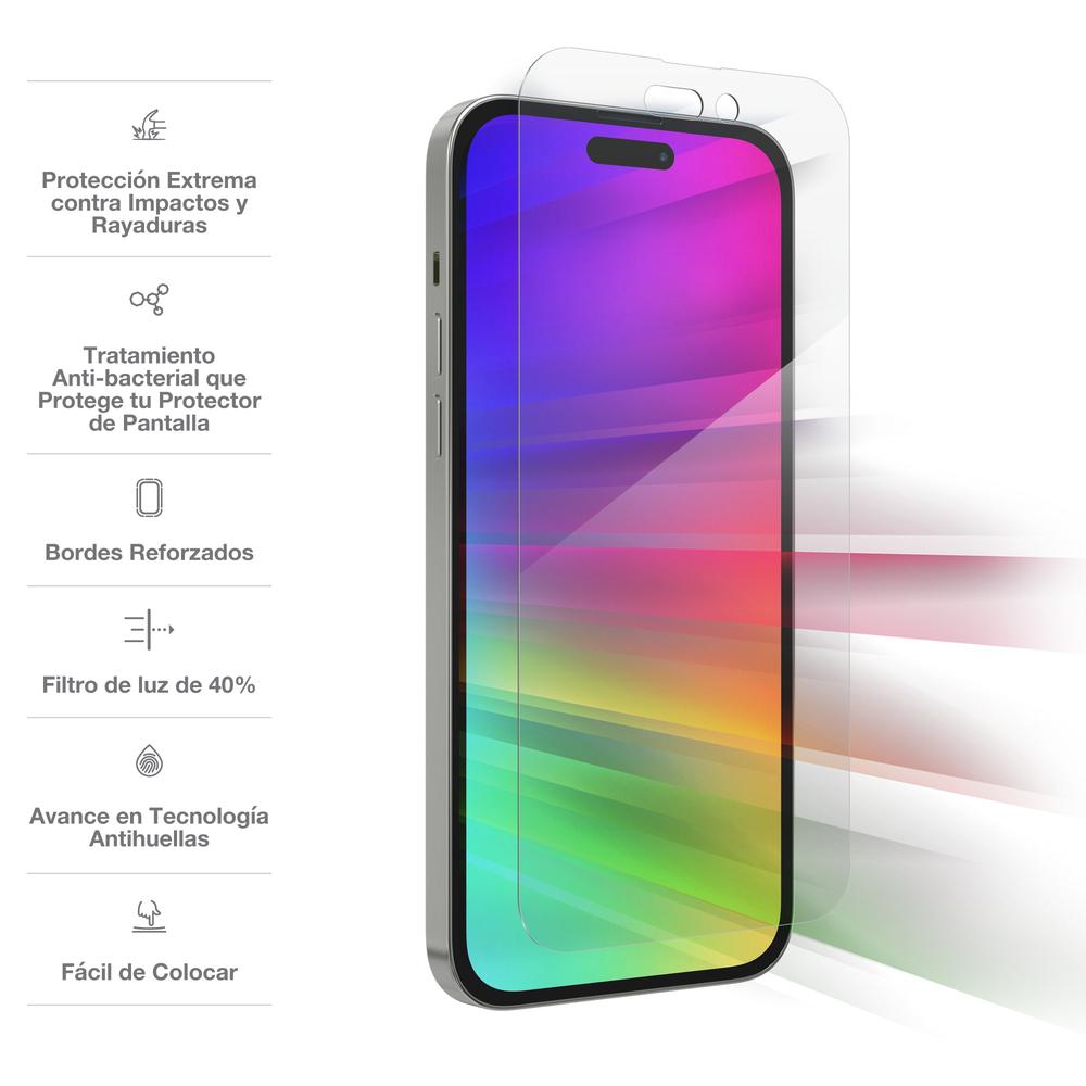 Foto 3 pulgar | Mica Invisibleshield Glass Elite Visionguard Para Iphone 14 Pro Max