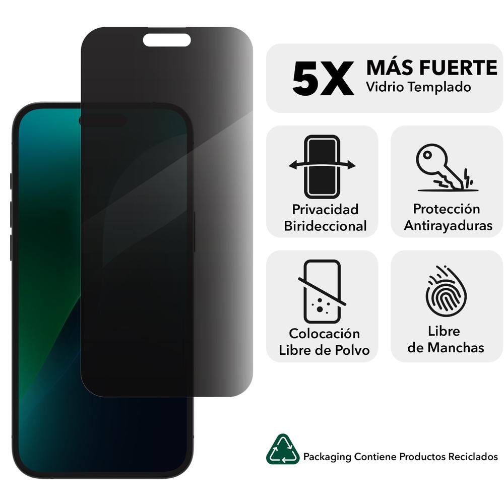 Foto 8 pulgar | Mica De Privacidad Para Iphone 16 Plus Zagg