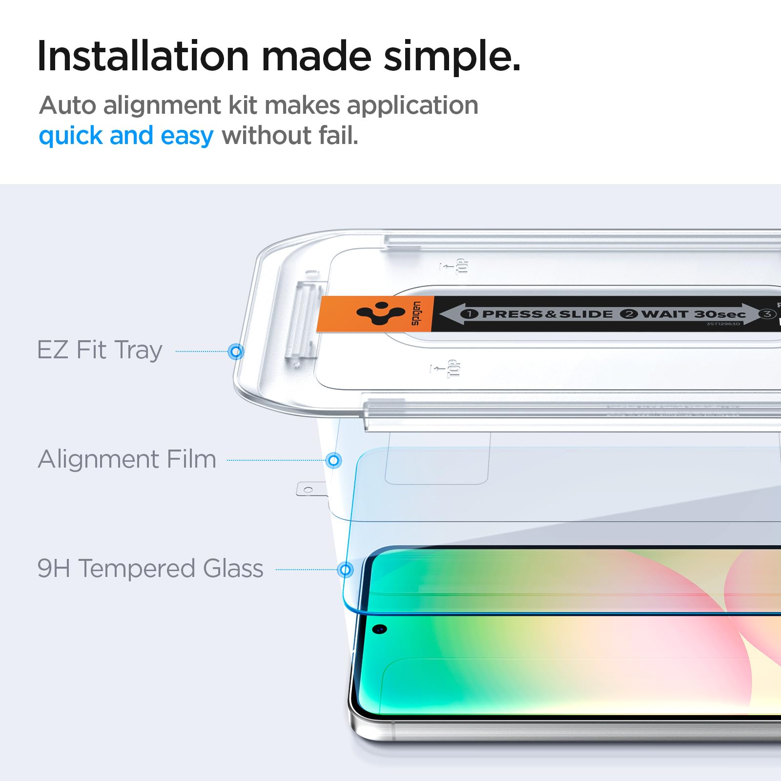 Foto 4 pulgar | Protector De Pantalla Spigen Glastar Ez Fit Galaxy A56 5g/s24 Fe - Venta Internacional.