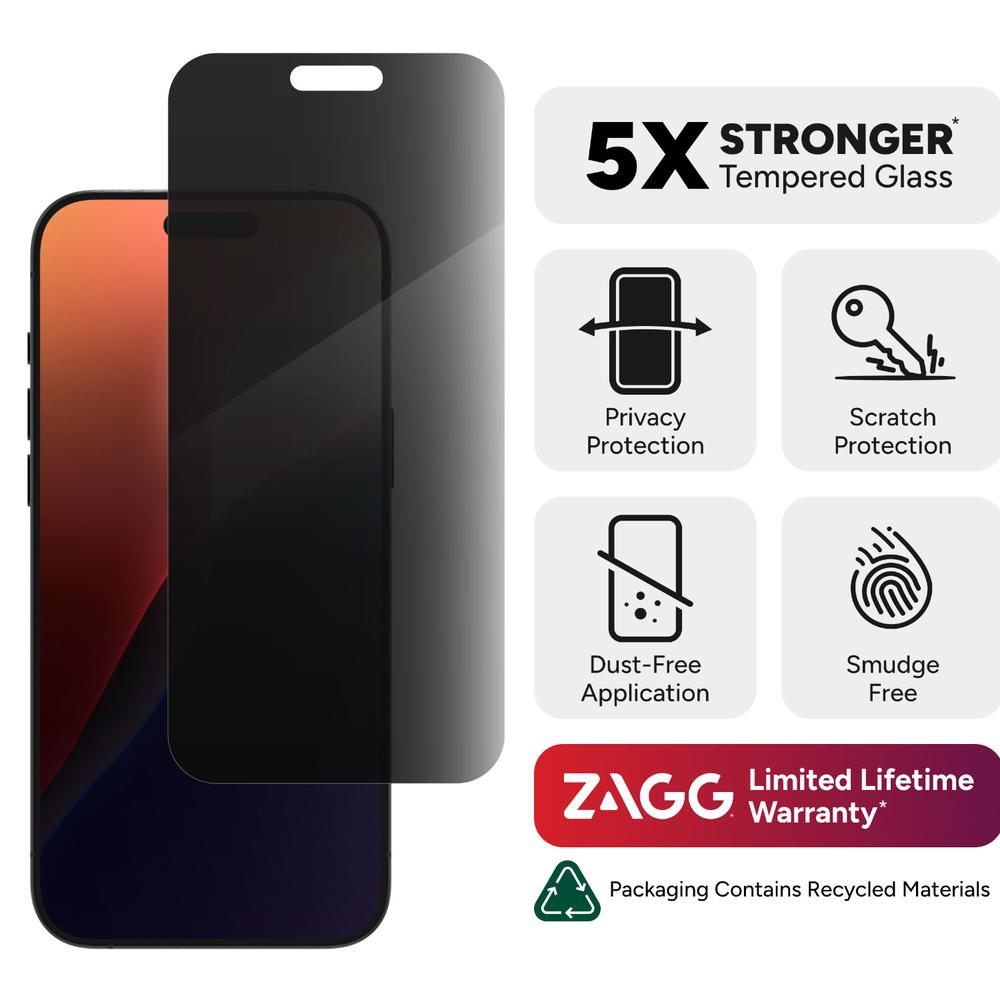 Foto 8 | Mica De Privacidad Para Iphone 16 Pro Max Zagg