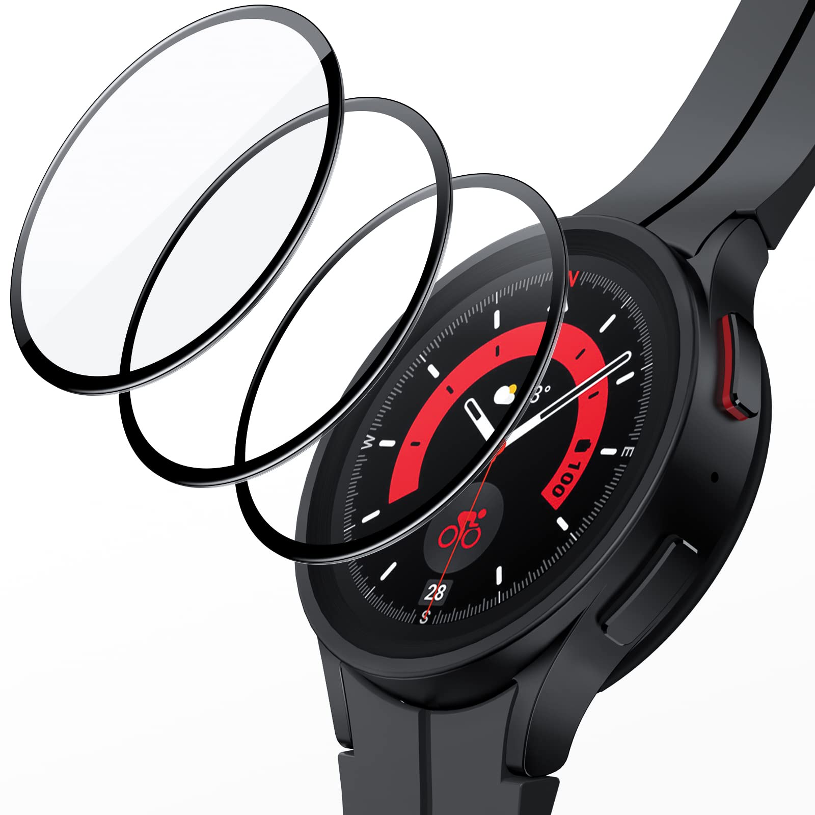 Protector De Pantalla Jetech Para Samsung Galaxy Watch 5 Pro De 45 Mm - Venta Internacional.