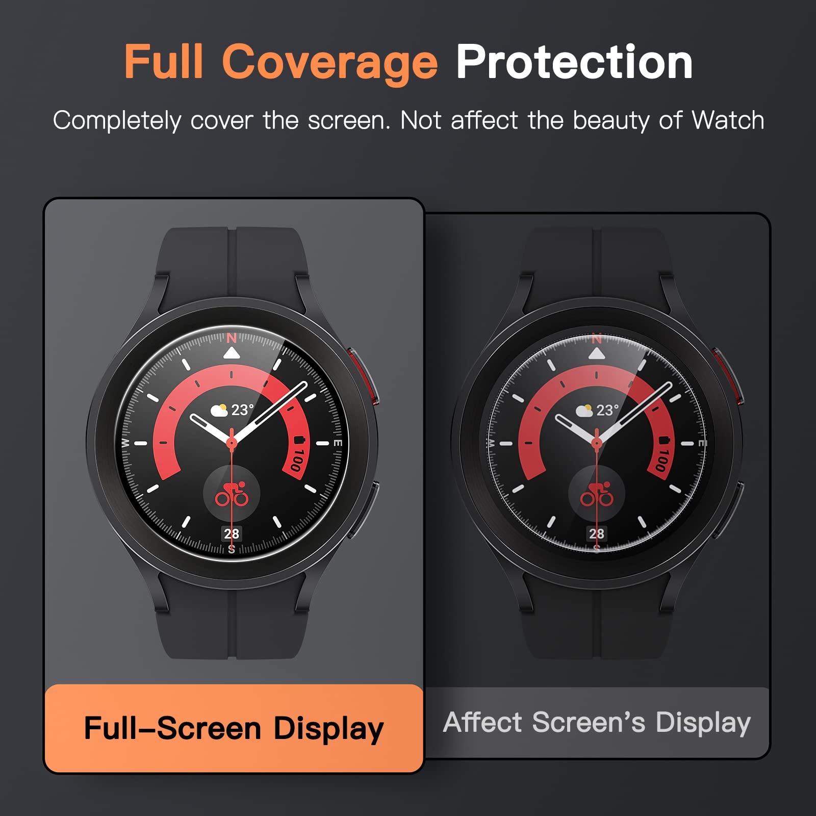 Foto 3 pulgar | Protector De Pantalla Jetech Para Samsung Galaxy Watch 5 Pro De 45 Mm - Venta Internacional.