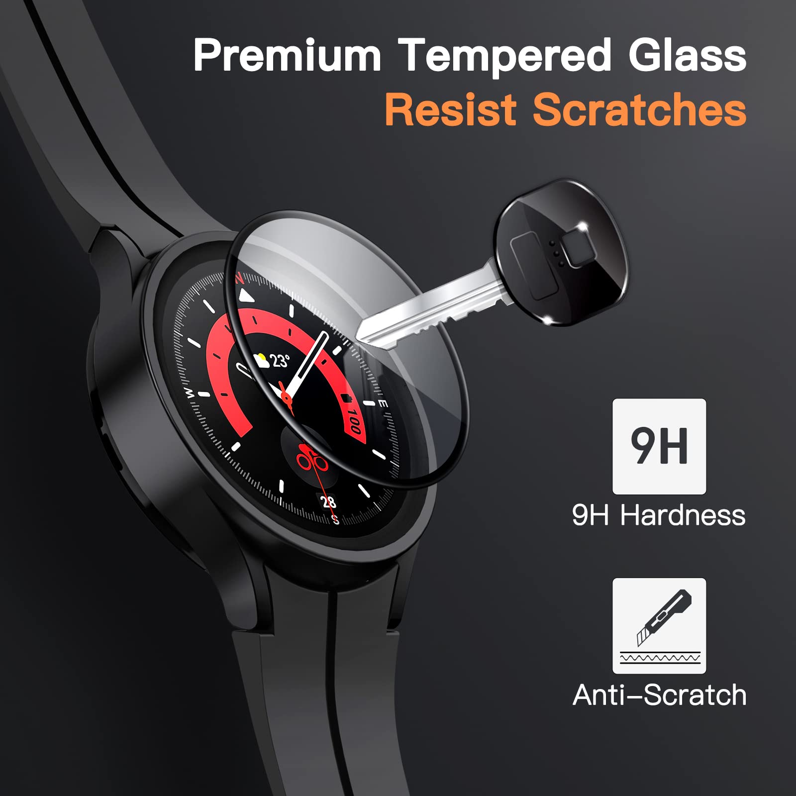 Foto 5 pulgar | Protector De Pantalla Jetech Para Samsung Galaxy Watch 5 Pro De 45 Mm - Venta Internacional.