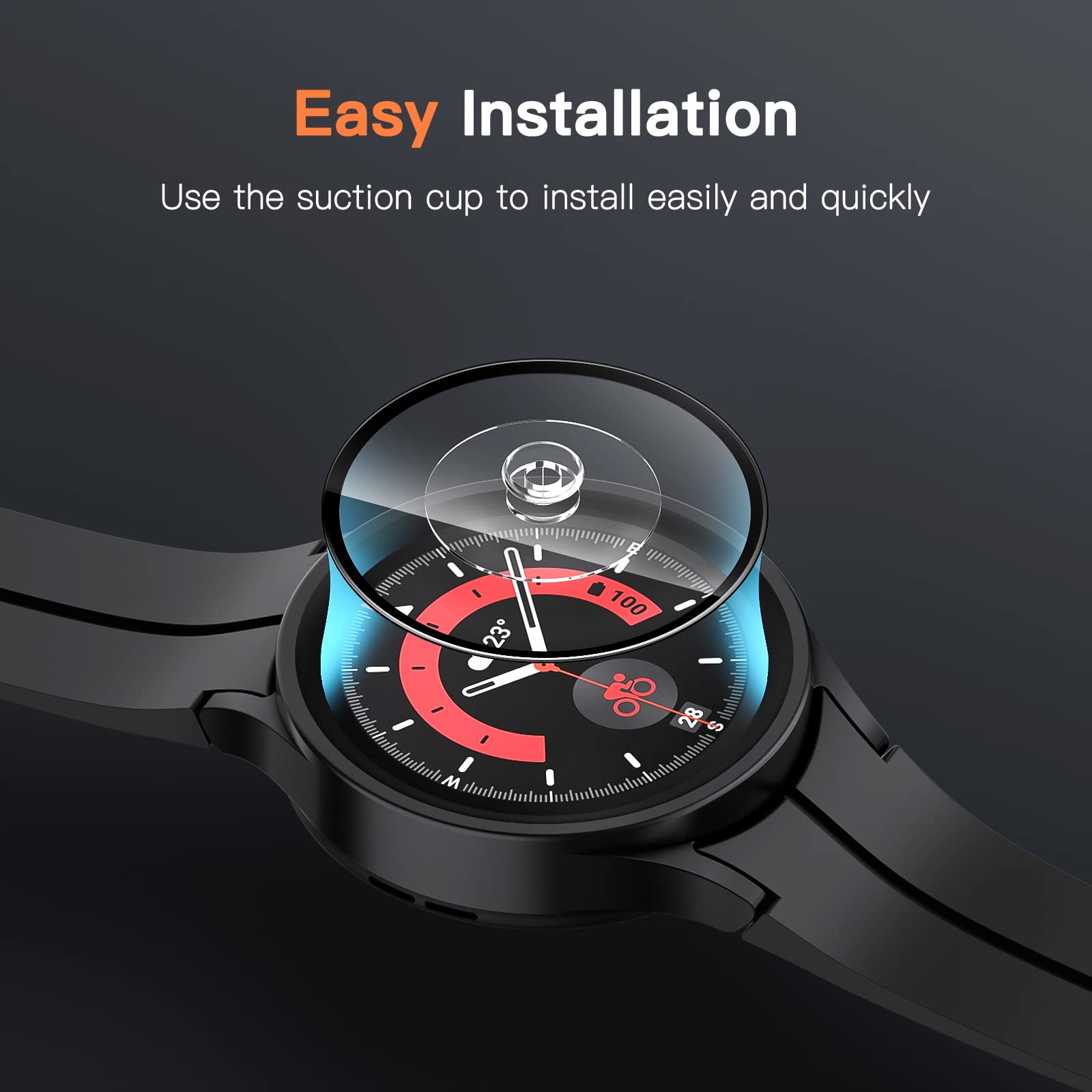 Foto 7 pulgar | Protector De Pantalla Jetech Para Samsung Galaxy Watch 5 Pro De 45 Mm - Venta Internacional.
