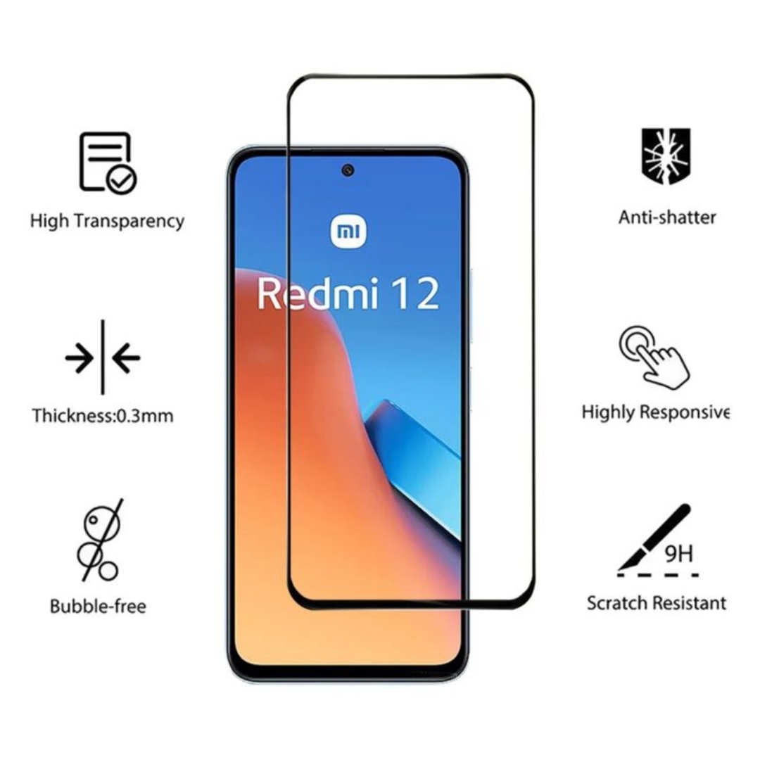 Foto 3 pulgar | Protector De Pantalla De Vidrio Templado Para Redmi 12 4g - Venta Internacional.