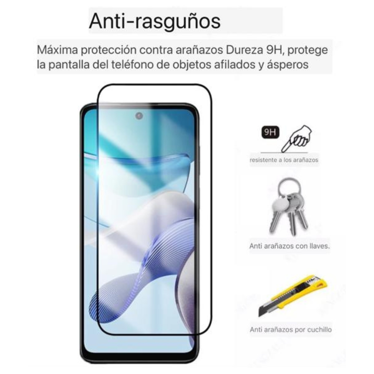 Foto 4 pulgar | Protector De Pantalla De Vidrio Templado Para Motorola G53 5g - Venta Internacional.