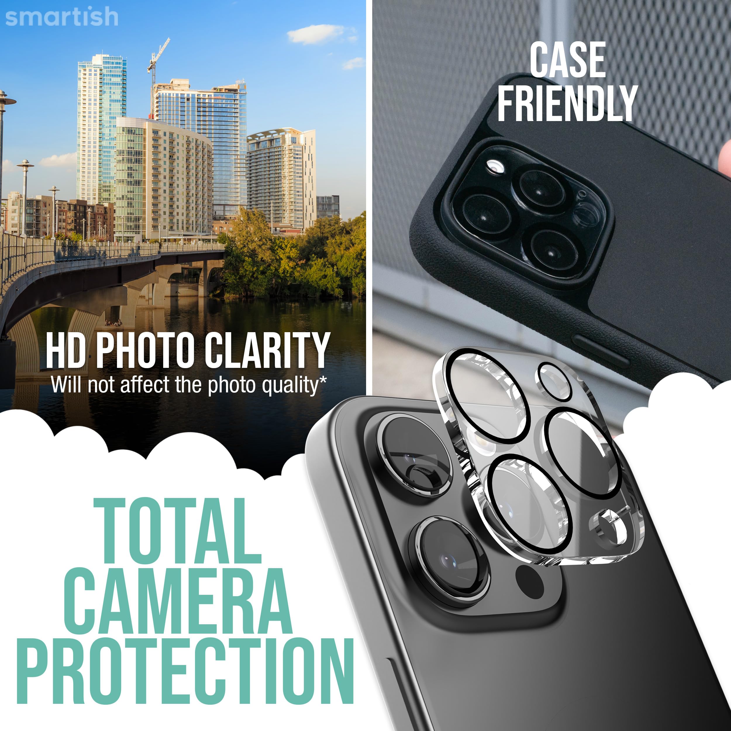 Foto 6 pulgar | Protector De Pantalla Y Fundas Para Lentes De Cámara Para Iphone 16 Pro, Paquete De 2 - Venta Internacional.