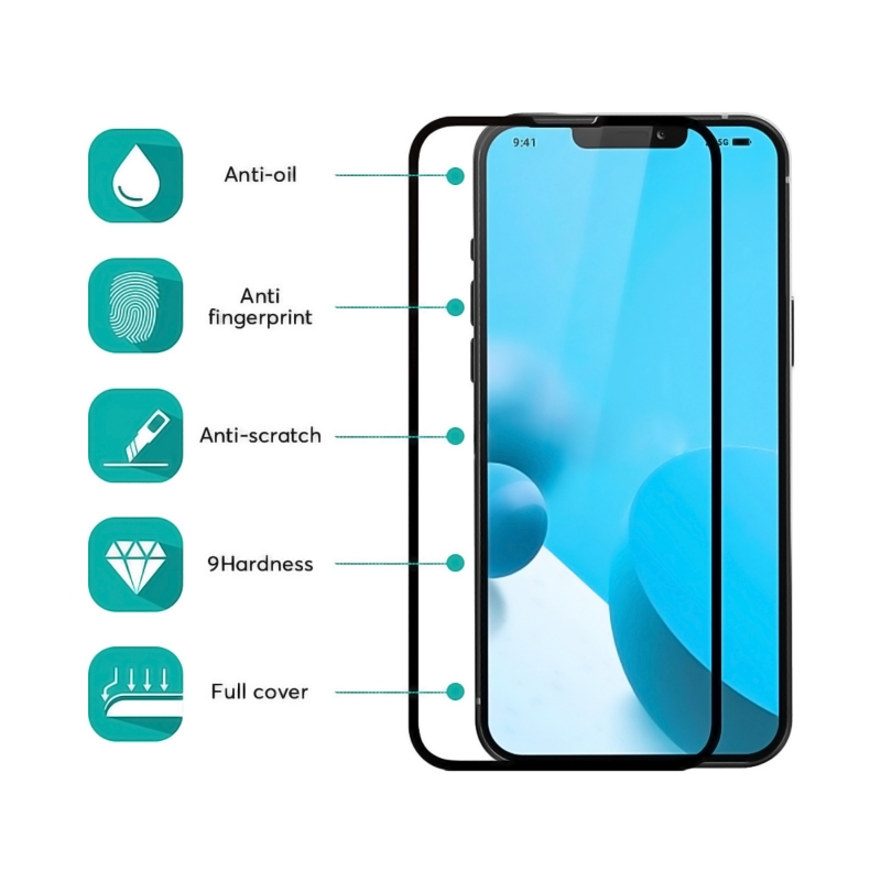 Foto 4 pulgar | Protector De Pantalla Mica Glass Para Iphone 13 Pro Max X3 Pack - Venta Internacional.