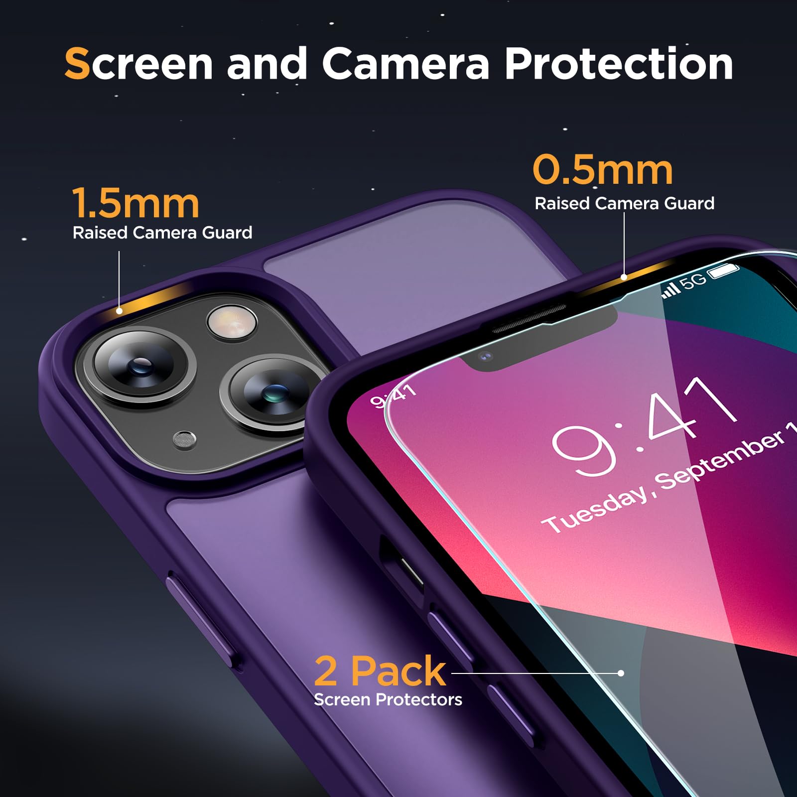 Foto 6 pulgar | Funda Para Teléfono Miracase Magnetic Series Para Iphone 13, Color Morado Oscuro - Venta Internacional.