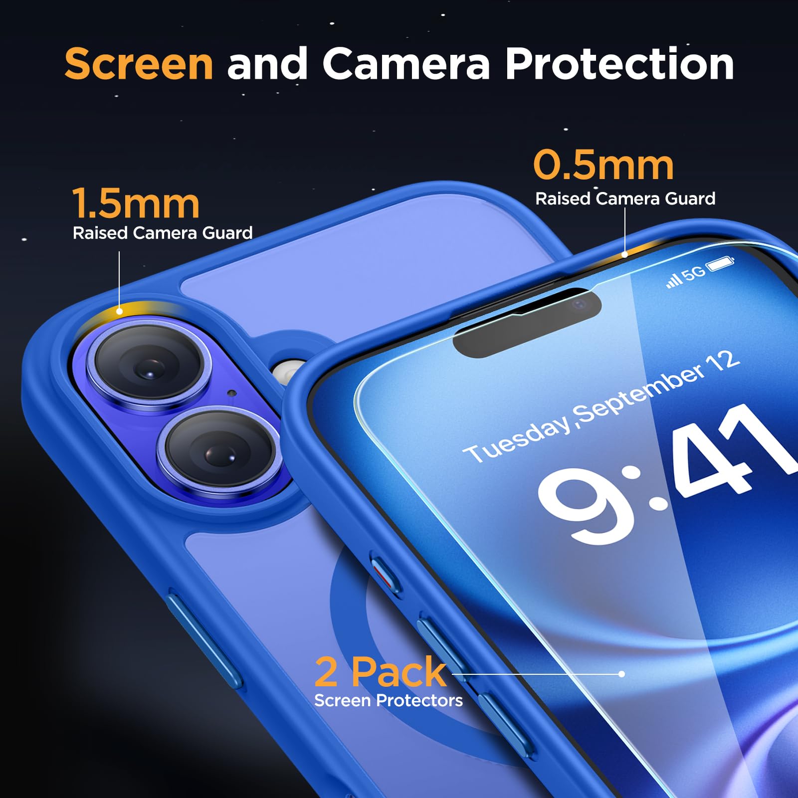 Foto 7 pulgar | Funda Miracase Magnetic Series Para Iphone 16 De 6.1 Pulgadas, Color Azul - Venta Internacional.