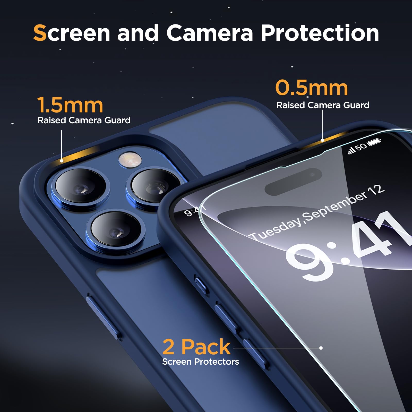 Foto 7 pulgar | Funda Para Teléfono Miracase Magnetic Series Para Iphone 16 Pro, Color Azul Oscuro - Venta Internacional.