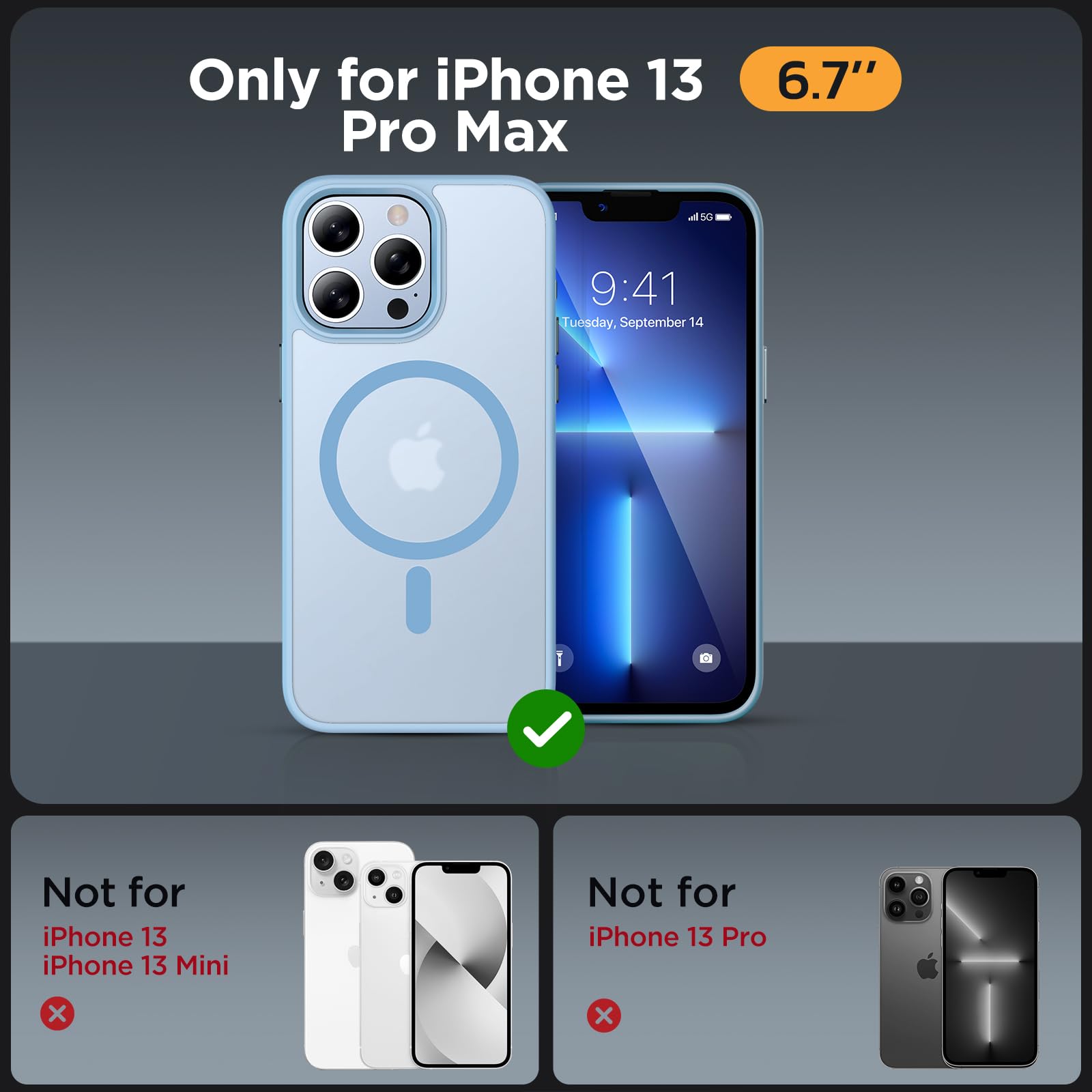 Foto 3 pulgar | Funda De Teléfono Miracase Magnetic Series Para Iphone 13 Pro Max - Venta Internacional.