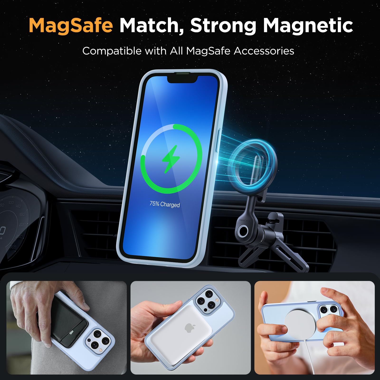 Foto 4 pulgar | Funda De Teléfono Miracase Magnetic Series Para Iphone 13 Pro Max - Venta Internacional.