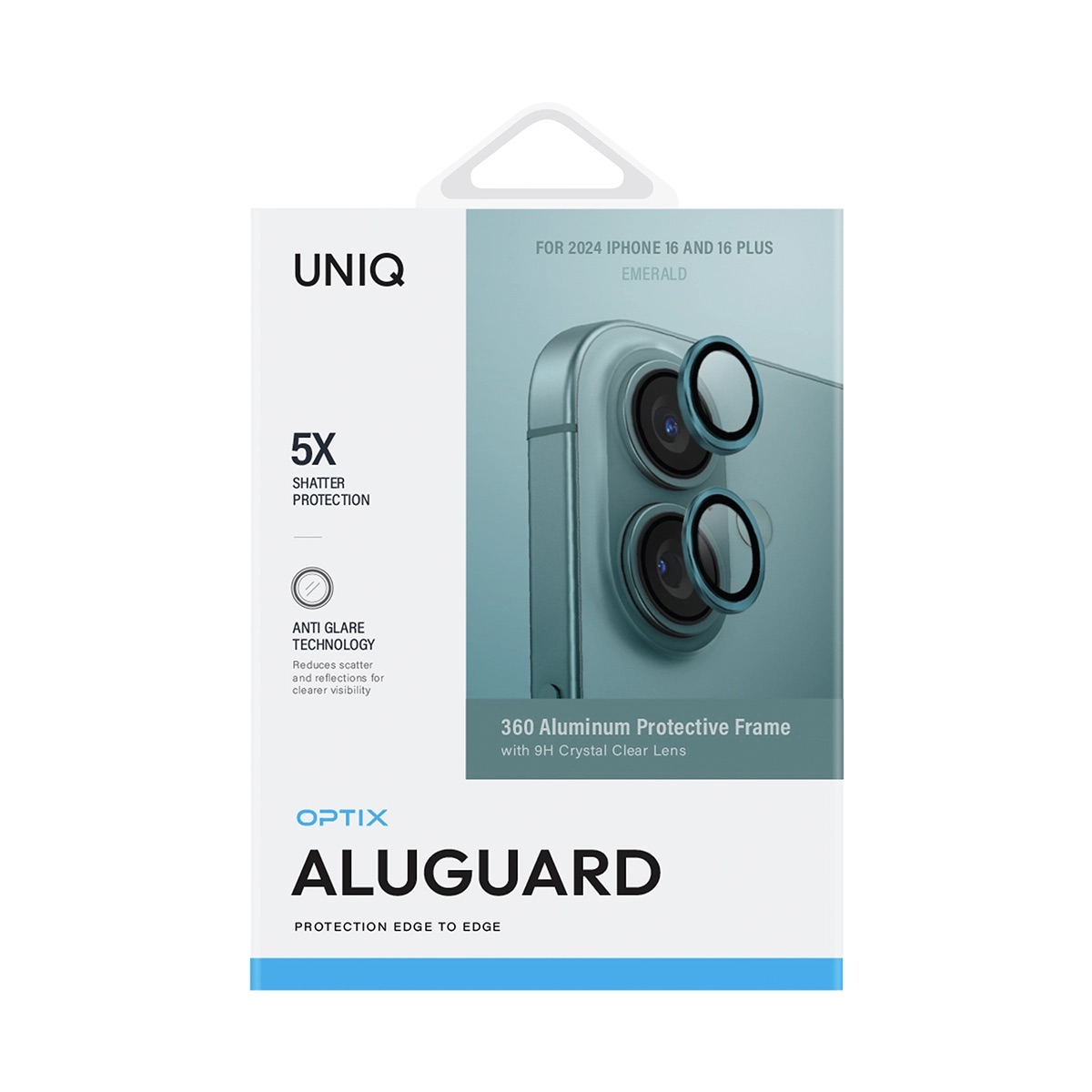 Foto 3 pulgar | Protector De Lentes Para Iphone 16 | Iphone 16 Plus Esmeralda Aluguard De Optix
