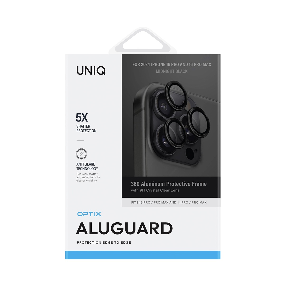 Foto 3 pulgar | Protector De Lentes Para Iphone 16 Pro | Iphone 16 Pro Max Midnight Aluguard De Optix