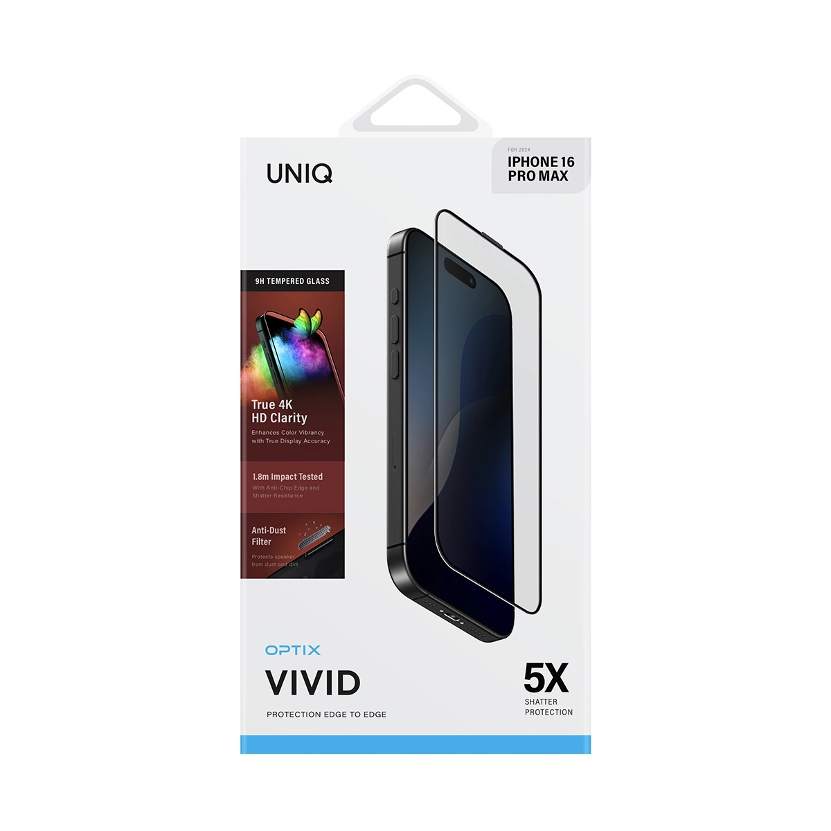 Foto 3 pulgar | Protector De Pantalla Para Iphone 16 Pro Max Vivid De Optix
