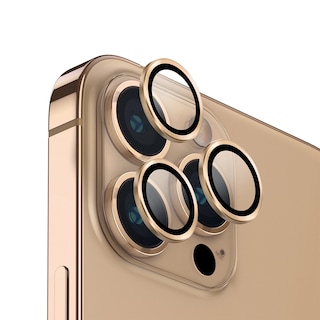 Foto 1 | Protector De Lentes Para Iphone 14 Pro | Iphone 14 Pro Max Transparente | Dorado Clear | Aluminium De Optix