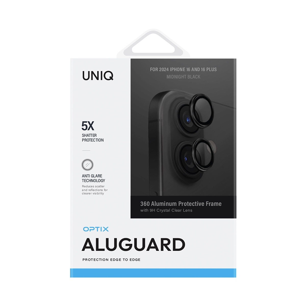 Foto 3 pulgar | Protector De Lentes Para Iphone 16 | Iphone 16 Plus Midnight Aluguard De Optix