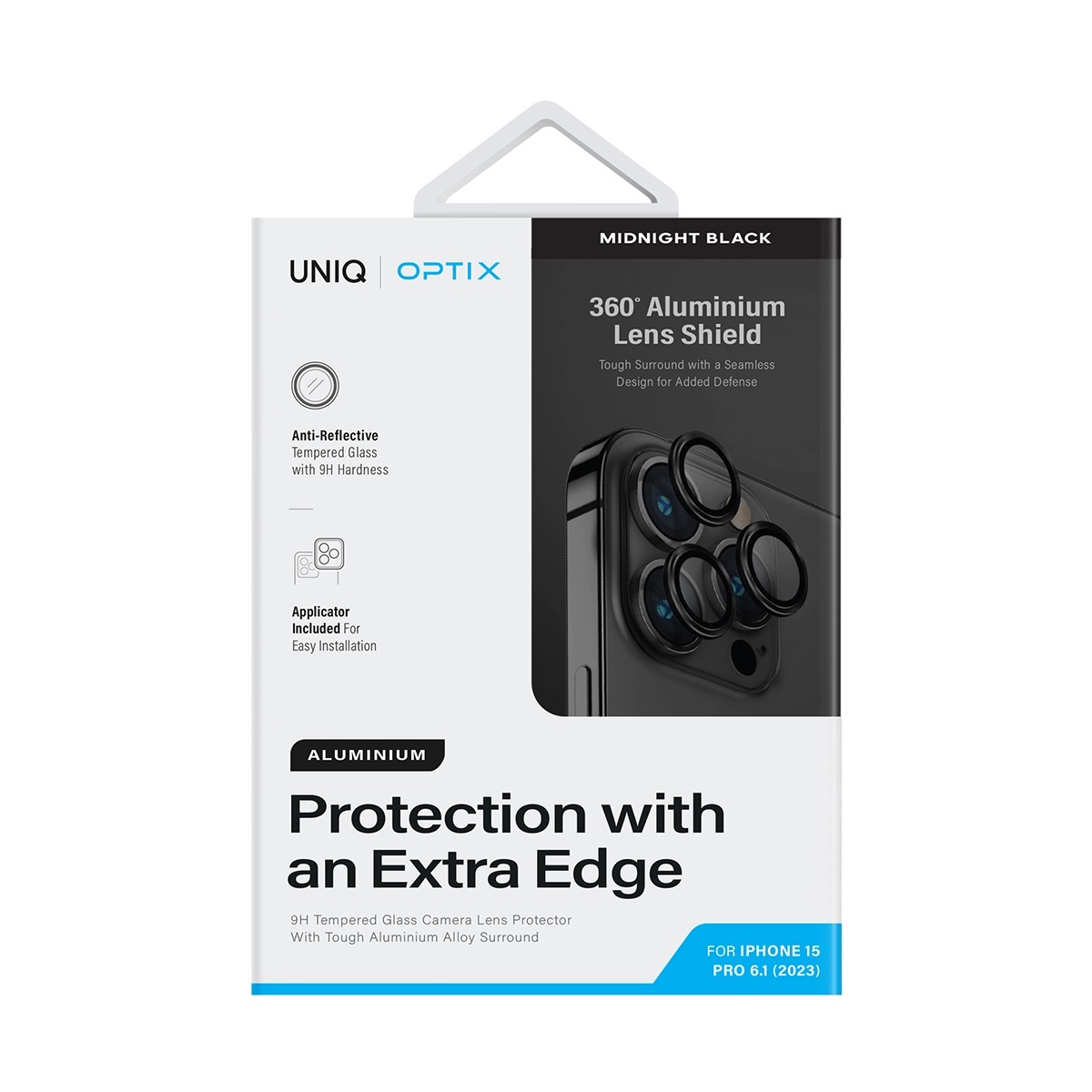 Foto 2 | Protector De Lentes Para Iphone 15 Pro Transparente | Negro Clear | Aluminium De Optix