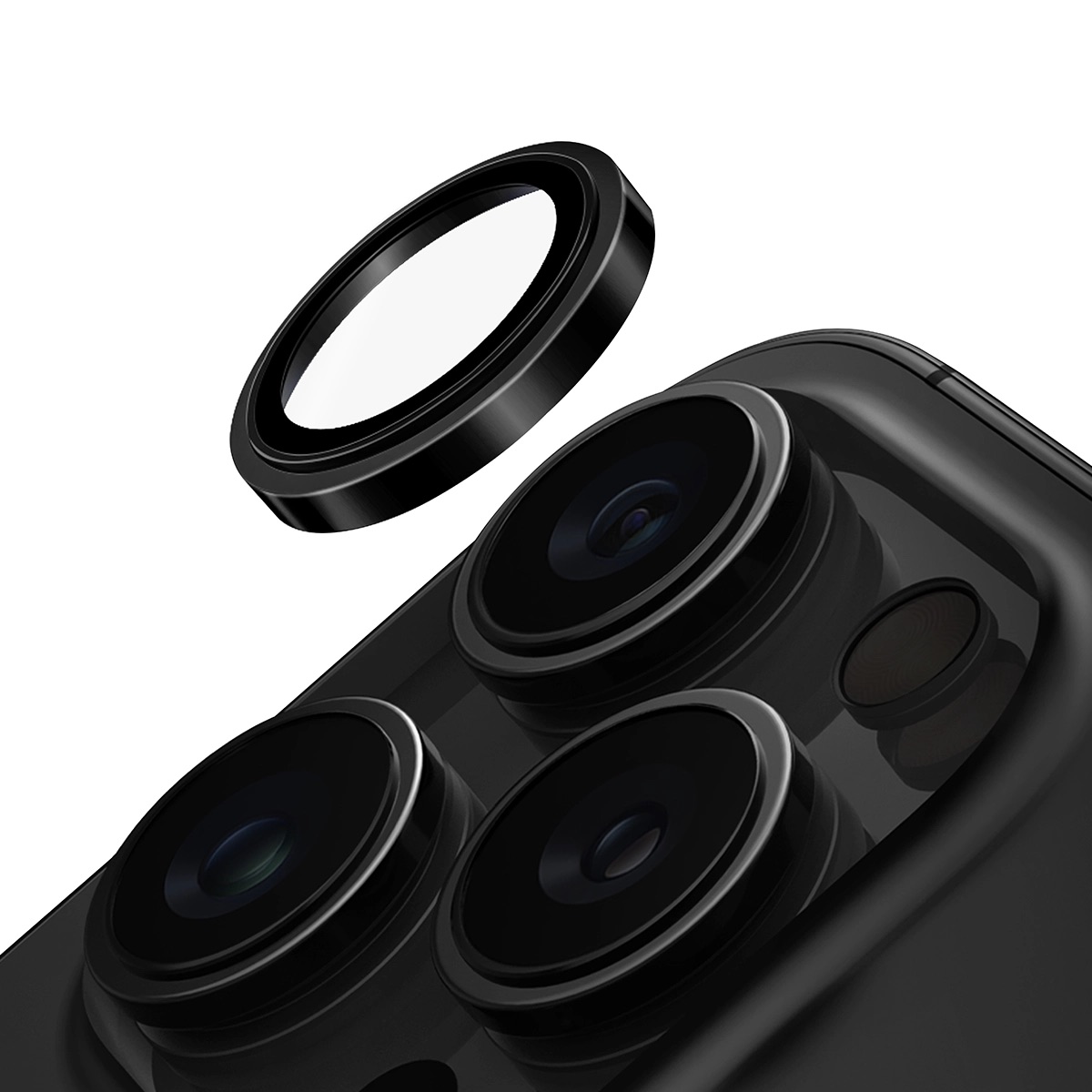 Protector De Lentes Para Iphone 16 Pro | Iphone 16 Pro Max Titanio Negro Prime De Optix