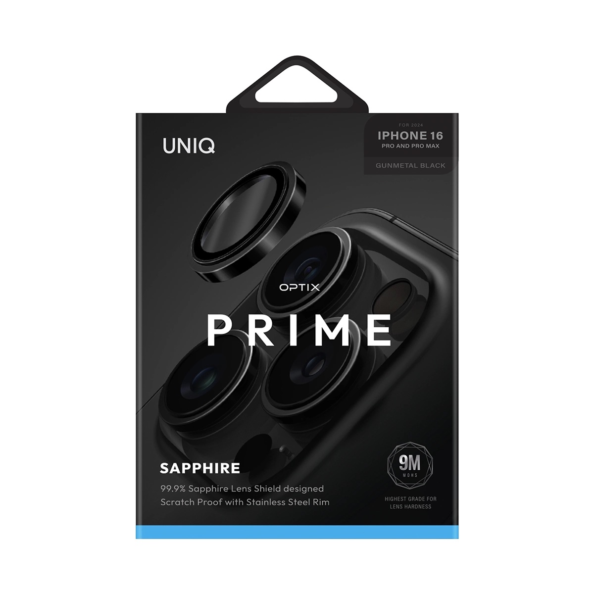 Foto 3 pulgar | Protector De Lentes Para Iphone 16 Pro | Iphone 16 Pro Max Titanio Negro Prime De Optix