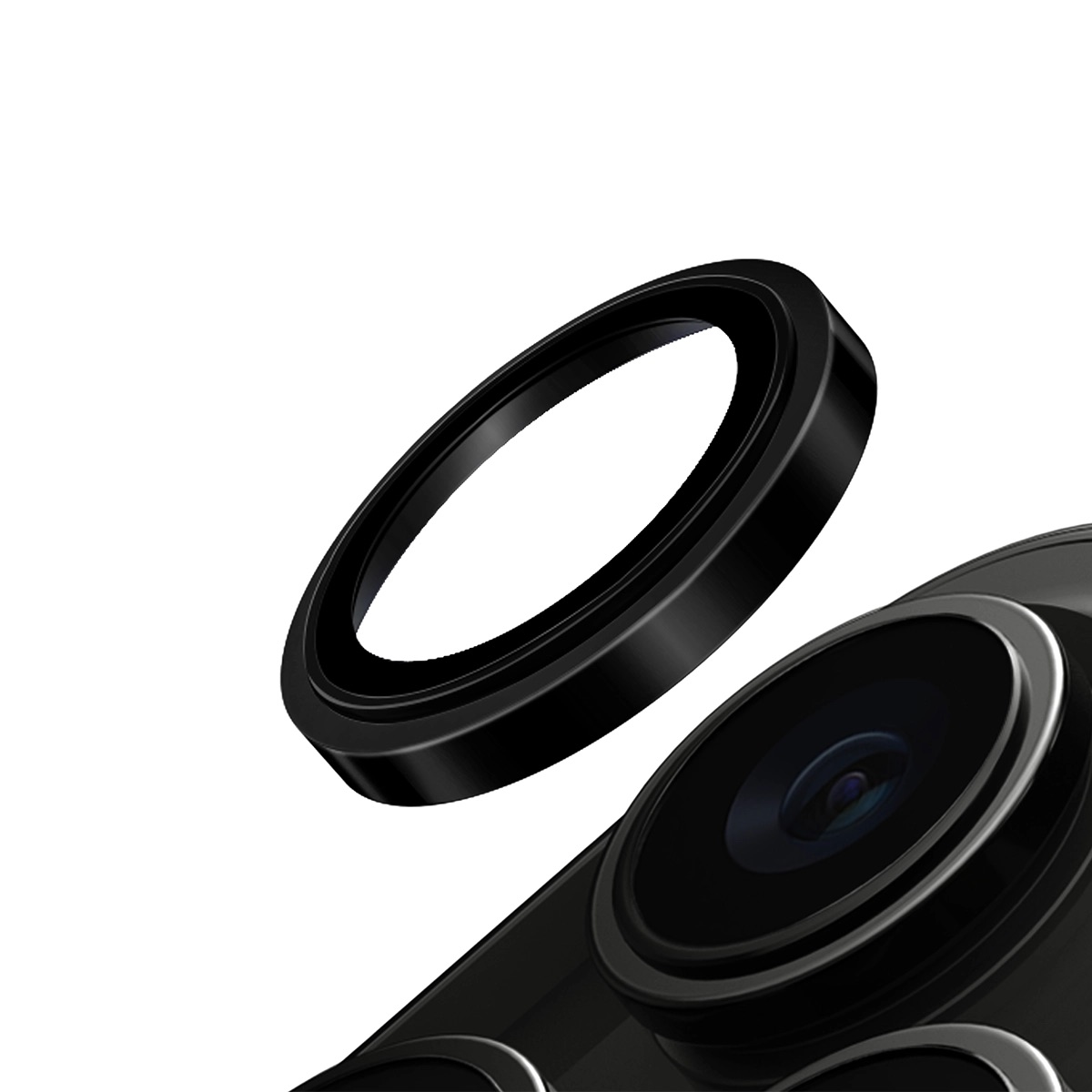 Protector De Lentes Para Iphone 15 Pro Transparente | Negro Sapphire De Optix