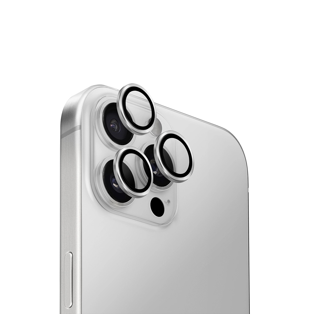 Protector De Lentes Para Iphone 16 Pro | Iphone 16 Pro Max Plateado Aluguard De Optix