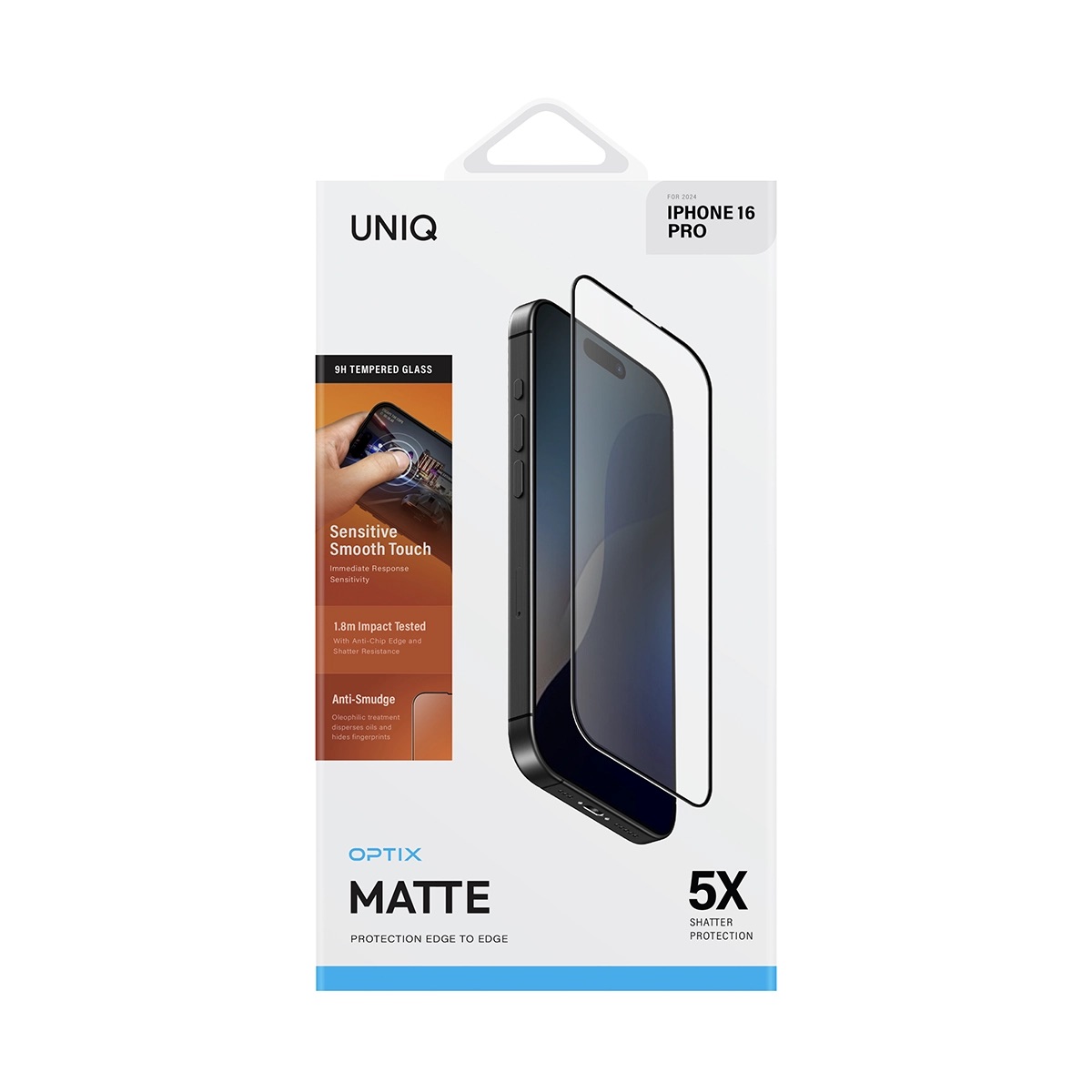 Foto 3 pulgar | Protector De Pantalla Para Iphone 16 Pro Matte De Optix