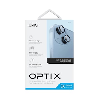Foto 3 | Protector De Lentes Para Iphone 14 | Iphone 14 Plus Transparente | Azul Claro Clear | Aluminium De Optix