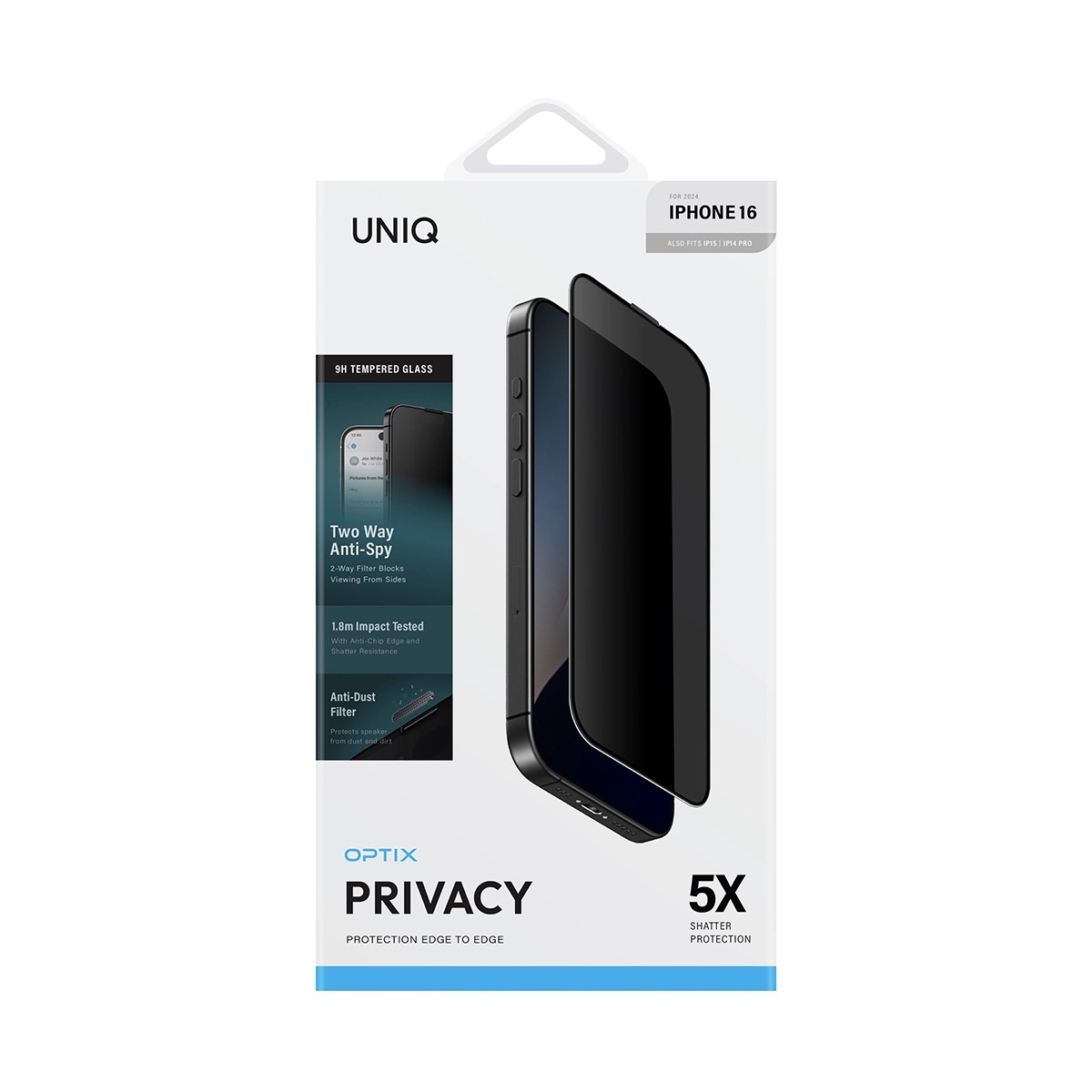 Foto 3 pulgar | Protector De Pantalla Para Iphone 16 Privacy De Optix